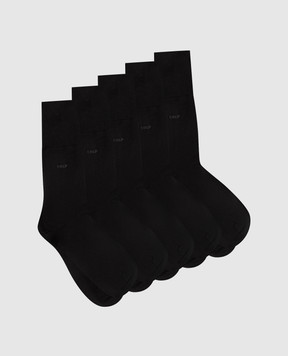 CDLP Набор черных носков с логотипом. MSO00601202518S015