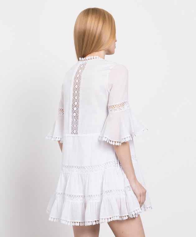 Charo Ruiz Біла сукня міні з мереживом 221609 зображення 4