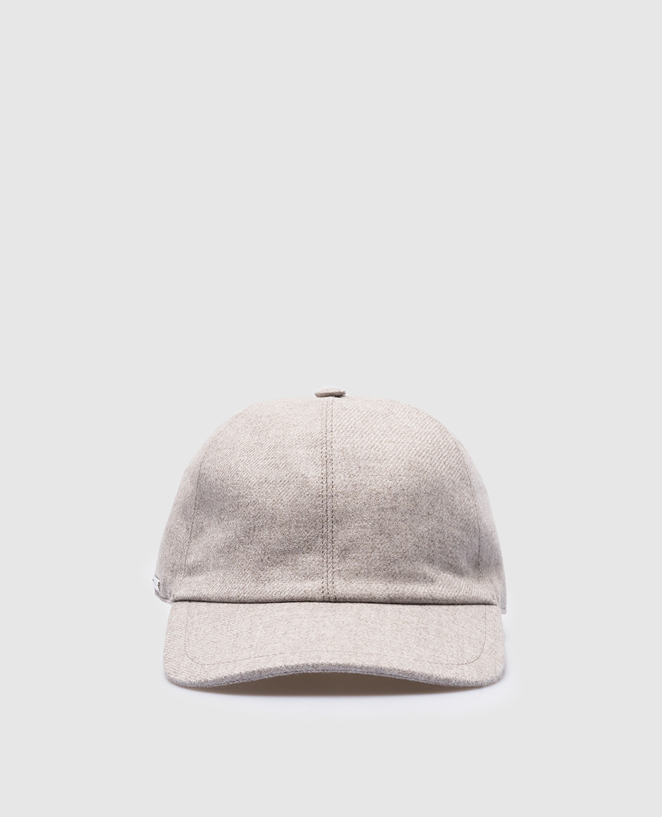 Gray wool and cashmere cap