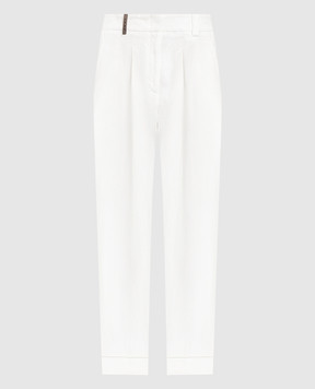 Peserico Білі штани з льону P0412802606
