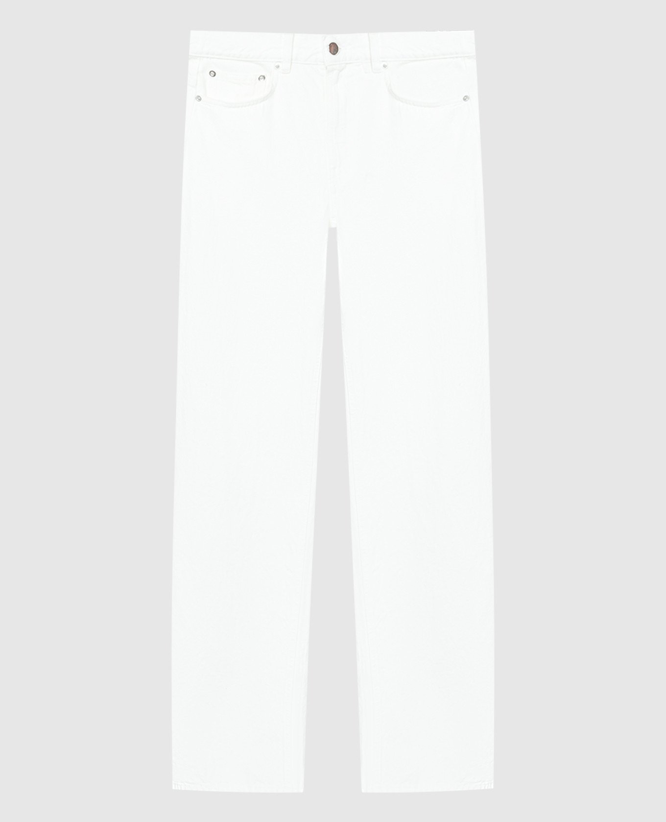 Белые джинсы SAMUR с логотипом.