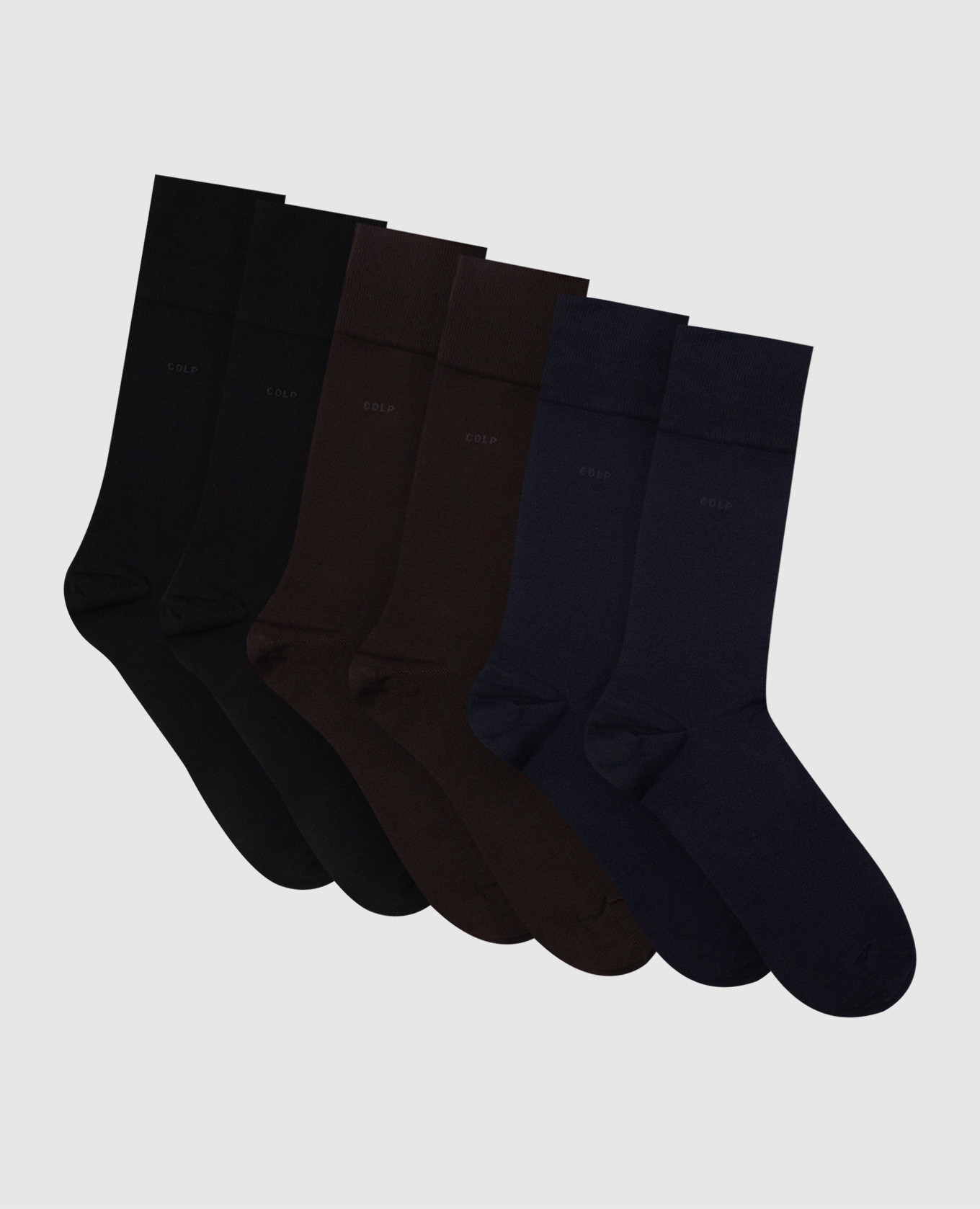 A set of socks with a logo