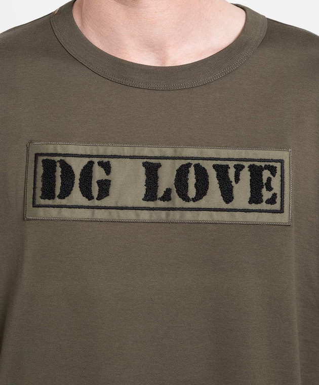 Dolce&Gabbana Green t-shirt with logo G8JQ8ZG7REO image 5