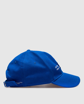 Off-White Синя кепка з логотипом OMLB052F23FAB022
