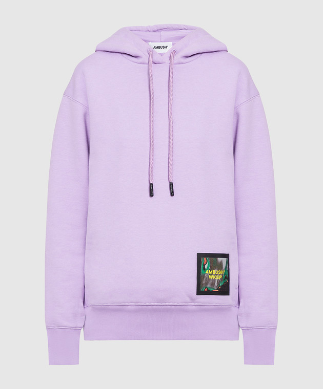 AMBUSH Purple printed hoodie BWBB014S22FLE001