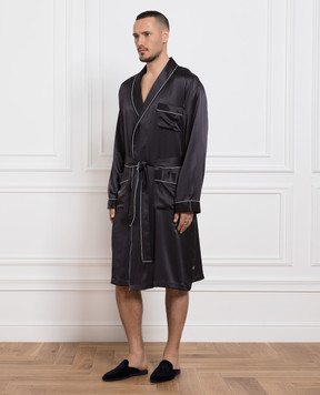 Zimmerli Чорний халат із шовку 600075131
