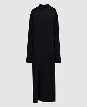 Marc Le Bihan Черное платье с драпировкой 2745H2324