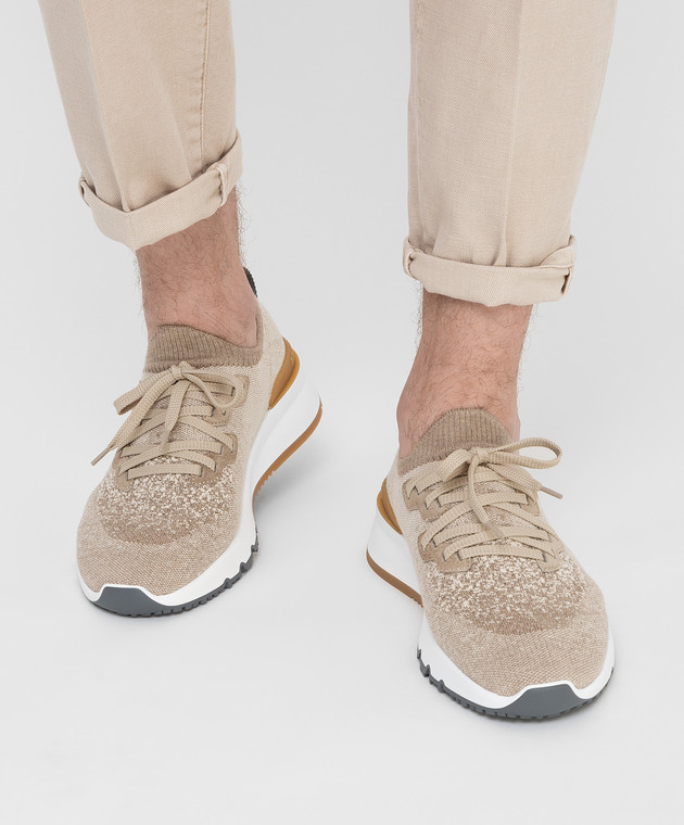 Brunello Cucinelli Бежевые кроссовки MZUKISO250 изображение 2