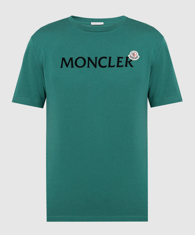 Moncler Зелена футболка з логотипом 8C000258390T