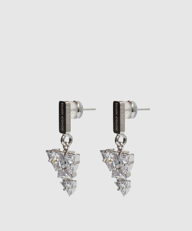 Ellen Conde Silver earrings with crystals Z48 изображение 3