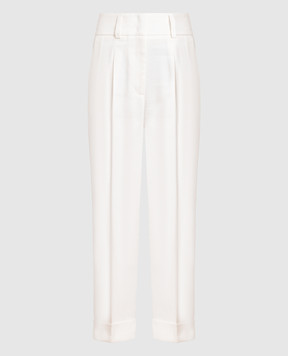 Peserico Белые брюки с цепочкой мониль P04816V08853