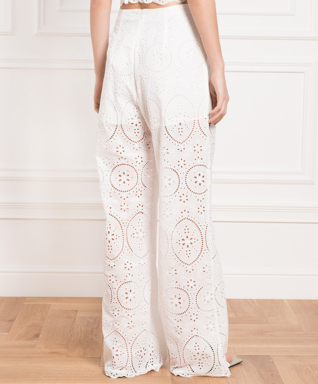Charo Ruiz Brigid white trousers with broderie embroidery 233504 изображение 4