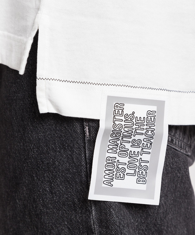 Dolce&Gabbana White t-shirt with a print G8MF9TFI73U image 5