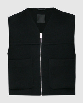 Givenchy Черный жилет из шерсти и кашемира BM014S151L