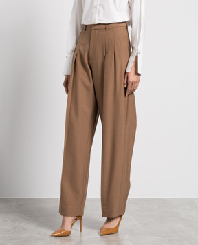 Victoria Beckham Коричневі штани 1323WTR004778A