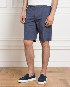 Stefano Ricci Синие шорты в клетку M1T3200261PLW01N