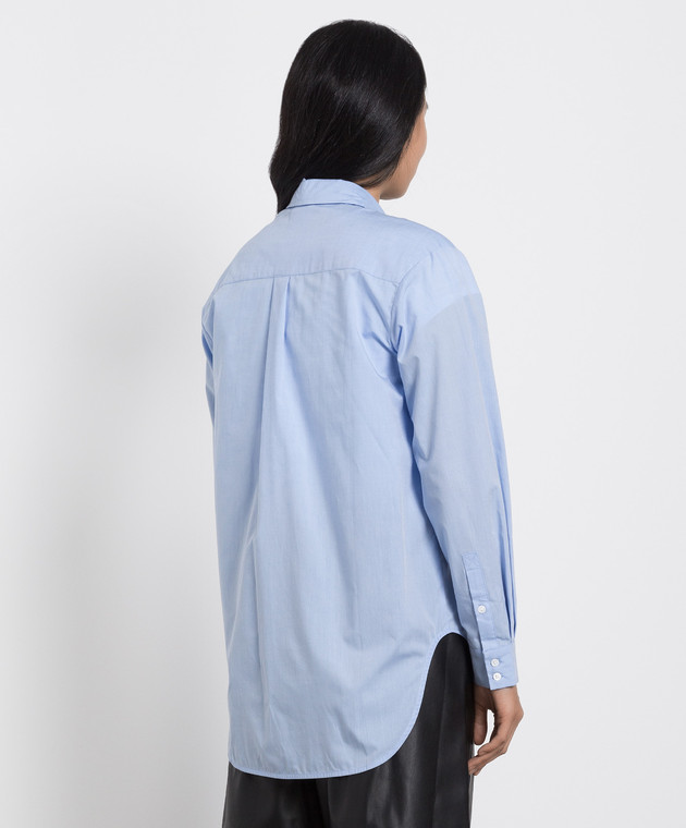 Max & Co Блакитна сорочка Orale з вишивкою монограми ORALE зображення 4