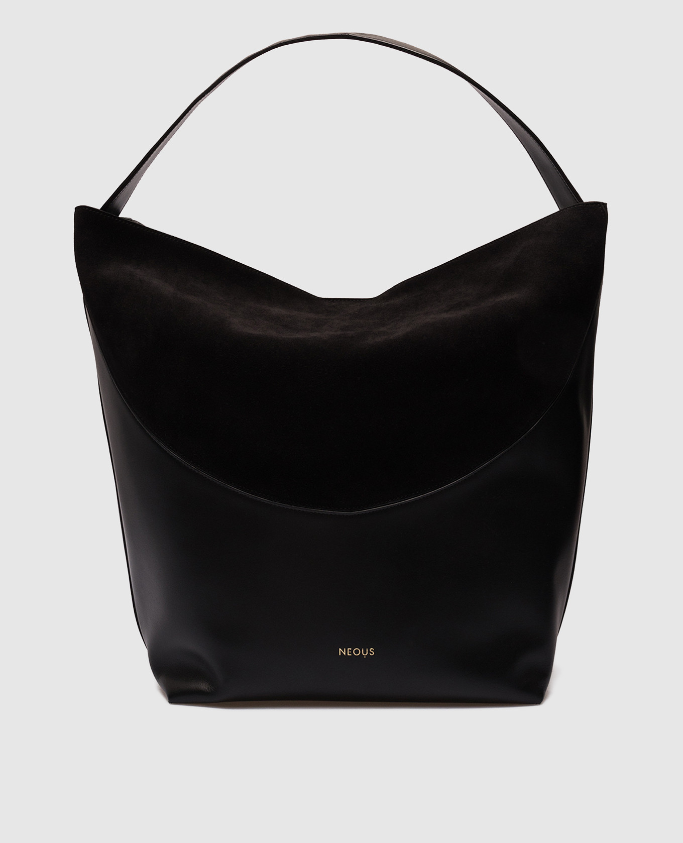 

Черная кожаная сумка-тоут Pavo с логотипом, Черный, Сумки на плечо