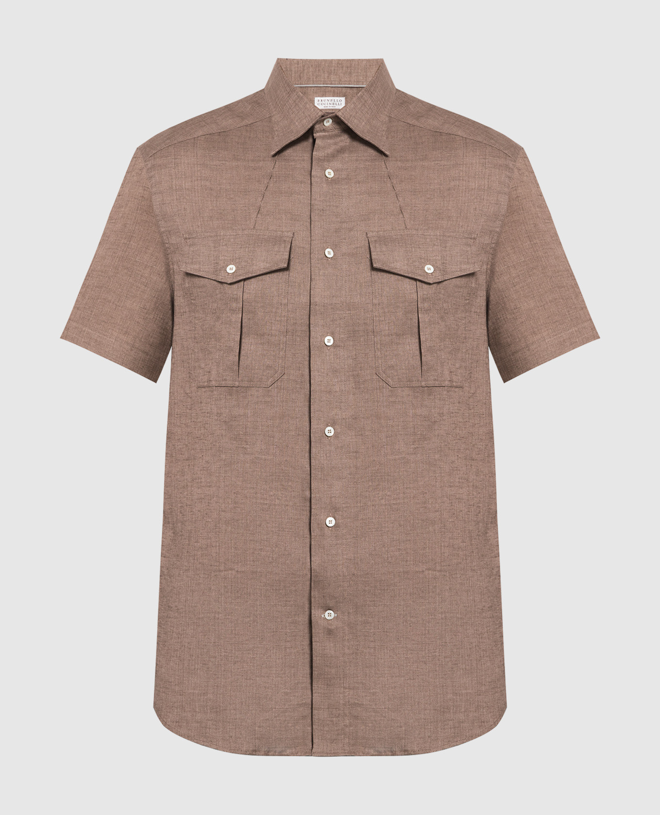 Brown linen shirt