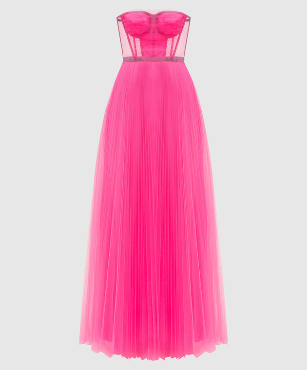 19:13 DressCode Неоново-рожева вечірня сукня з драпіруванням DCW401TU