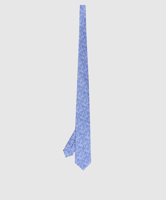 Stefano Ricci Children's Violet Patterned Silk Tie and Pache Scarf Set YDX27002 image 3