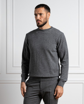 Cashmere&Whiskey Серый джемпер из кашемира 352N