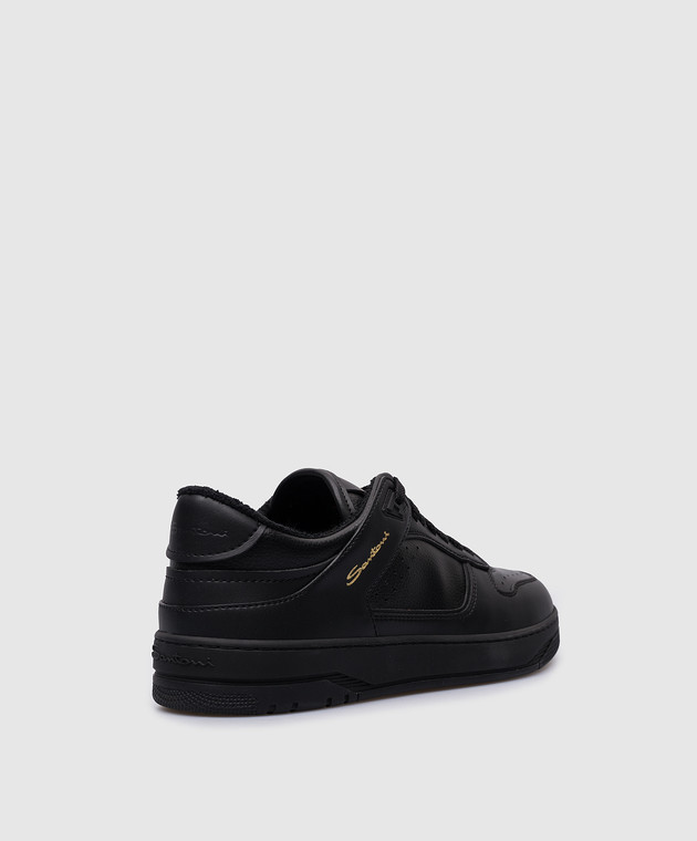 Santoni - Sneakers Sneak-Air logo in pelle nera MBSA21925NGRHTCK acquista  online su Symbol