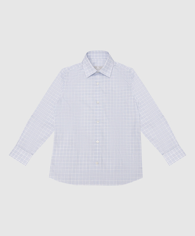 Stefano Ricci Children's white checked shirt YC002317LJ1949