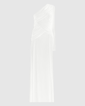 Twinset Біла асиметрична сукня з драпіруванням 241TP2740