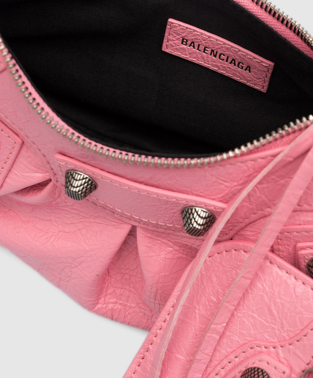 Balenciaga Le Cagole pink leather hobo bag 6713091VG9Y image 3