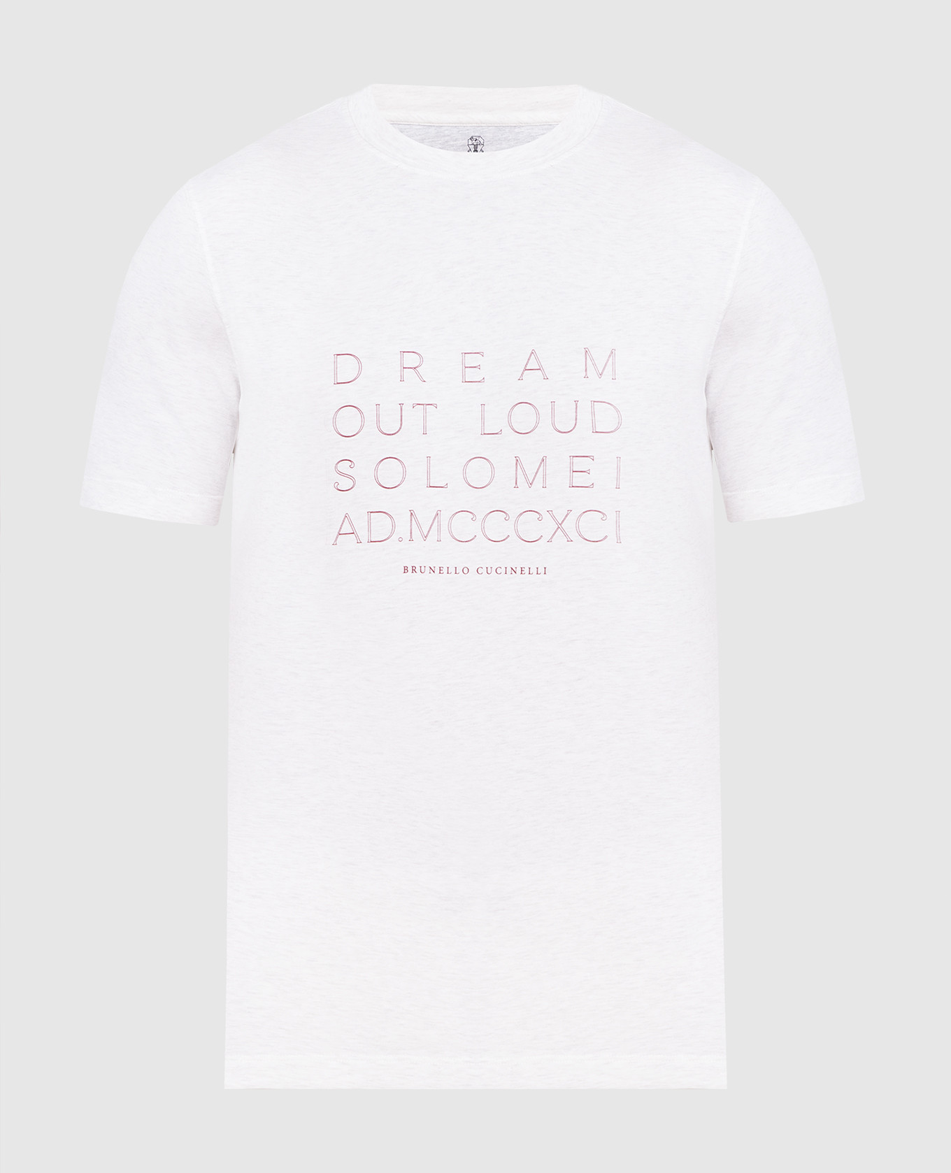 Бежевая меланжевая футболка с принтом Dream out loud