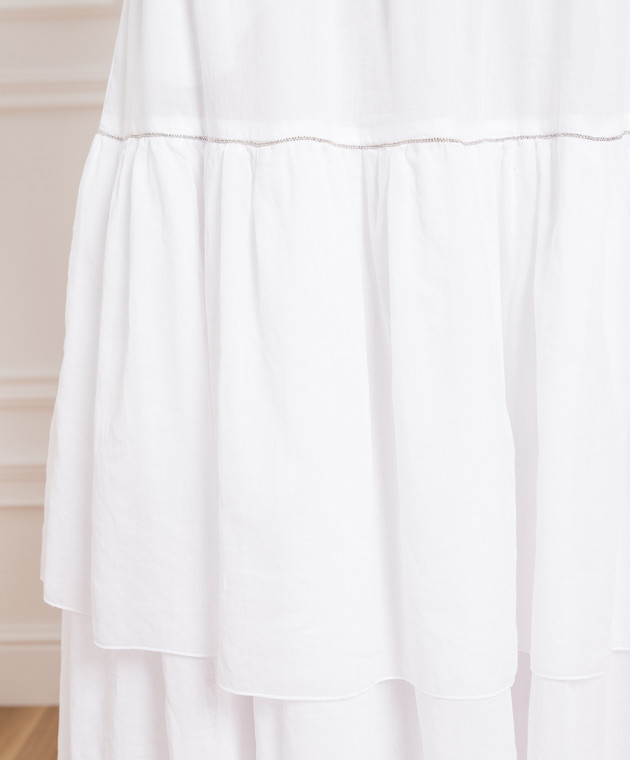 Peserico White skirt with monil chain P05255L100481 изображение 5