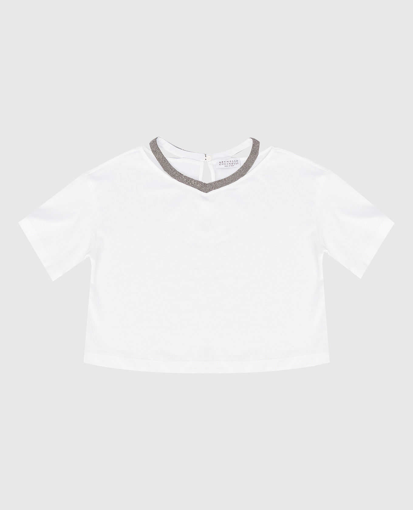 Детская белая футболка с эколатунью