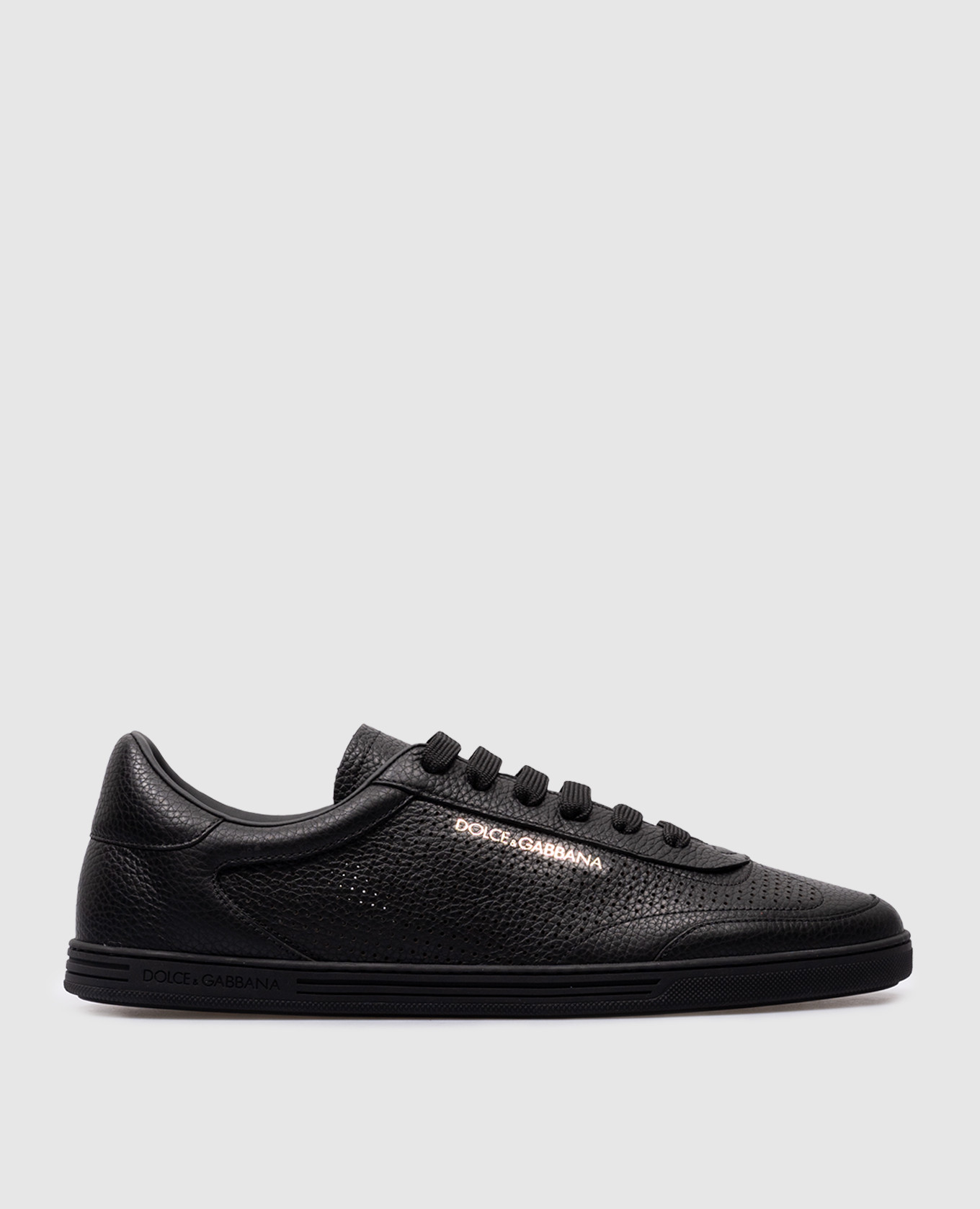 Saint Tropez black leather sneakers with logo