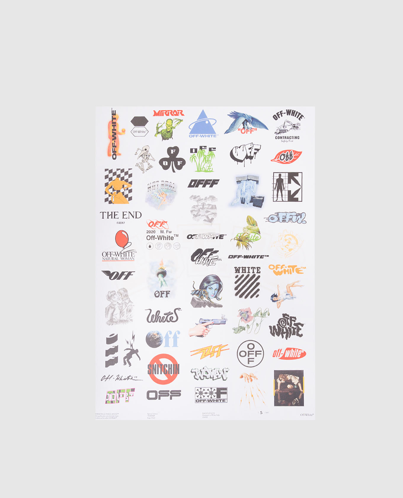 

Постер с логотипами Off-White, Белый, Книги