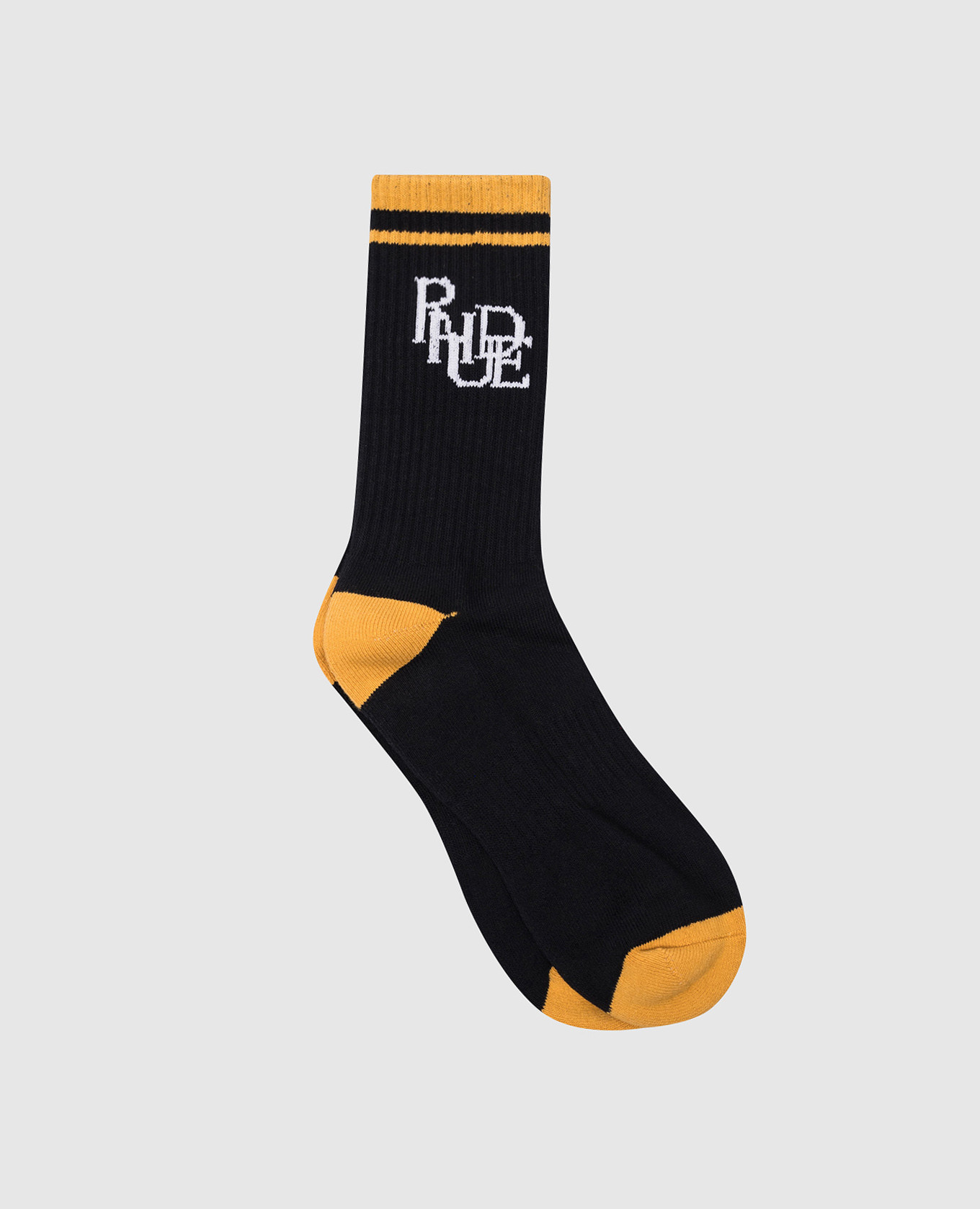 Black SCRAMBLE socks with logo pattern