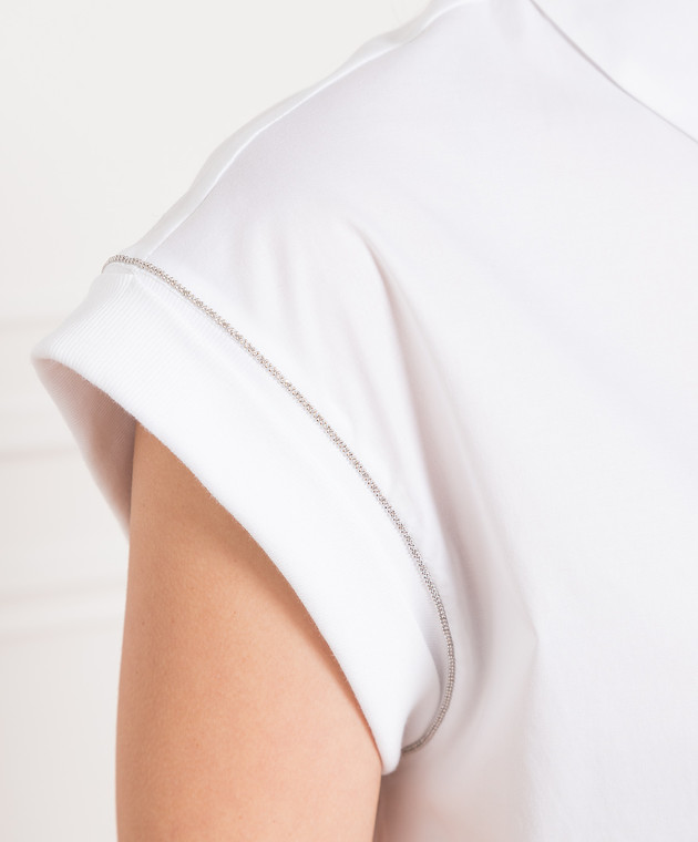 Peserico White shirt with monil chain S06634B8928 изображение 5