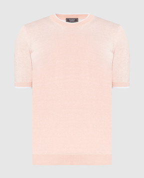 Peserico Розовая футболка с леном R59351F129056N