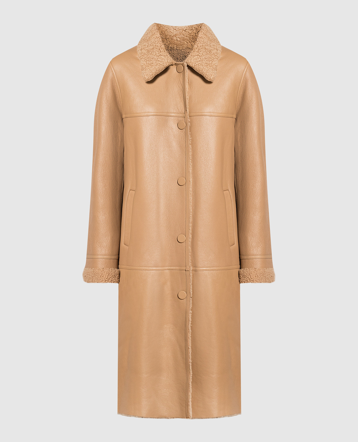 Brown sheepskin coat