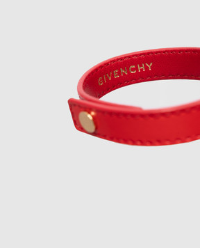 Givenchy Червоний шкіряний браслет Mini Lock з підвіскою- BF20GHF047
