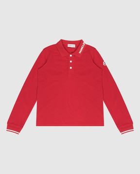 Moncler ENFANT Дитяче червоне поло з фактурним логотипом 8B000028496W1214