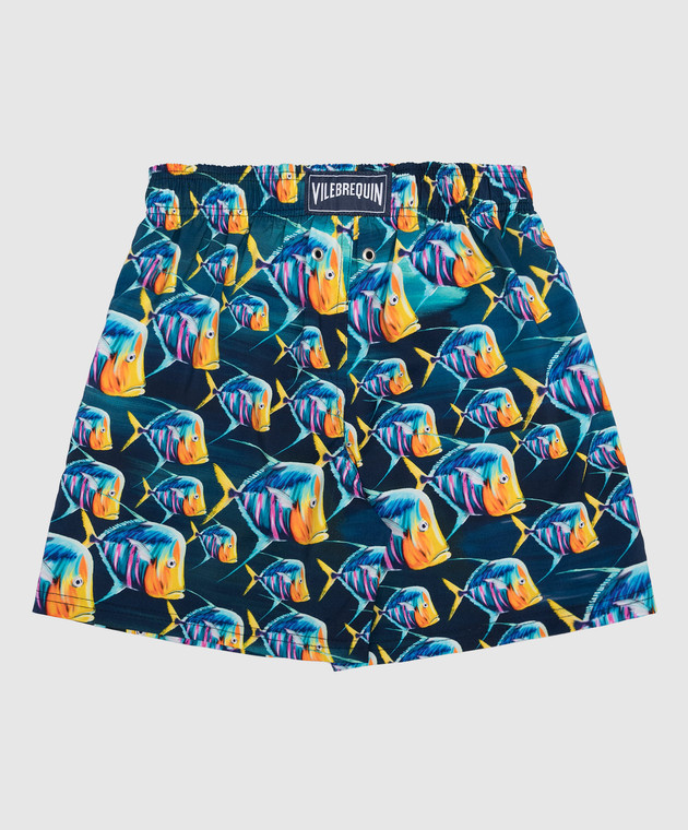 Vilebrequin Children's blue Joris swimming shorts in a print JOIU3F17 image 2