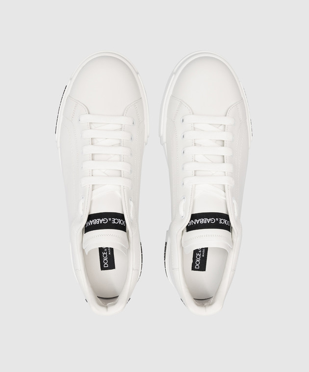 Dolce&Gabbana Portofino white leather sneakers with logo CS2213AA335 image 4