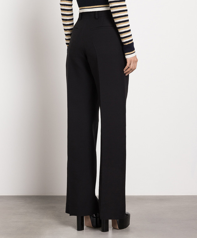 Valentino Black trousers made of wool and silk 3B3RB5D01CF image 4