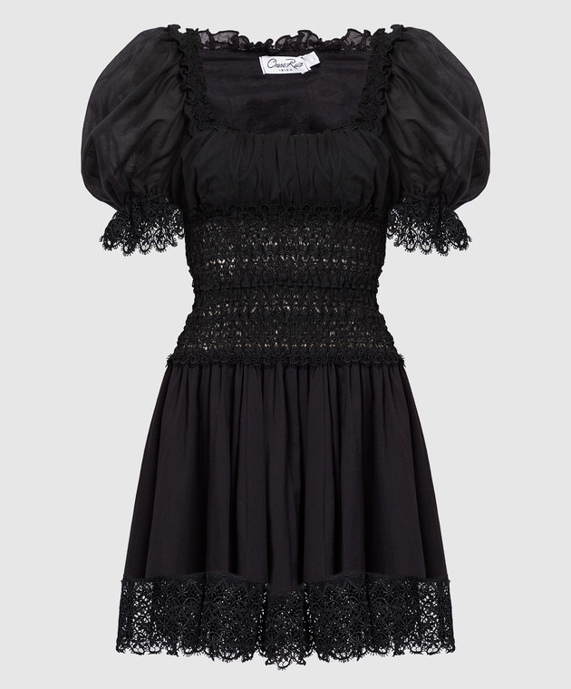 Charo Ruiz Чорне плаття міні з мереживом 221607