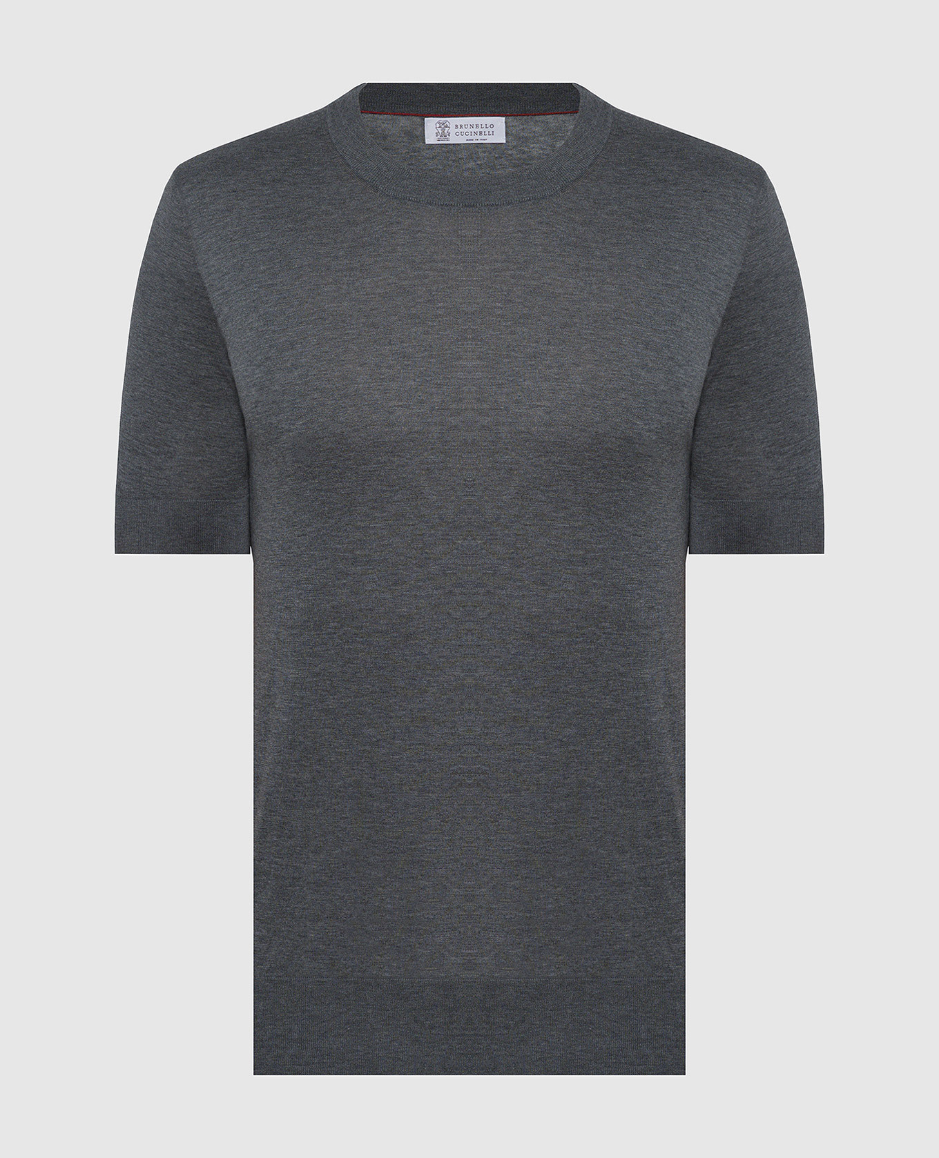 Gray T-shirt with silk