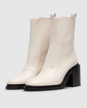 Jil Sander Кожаные челси молочного цвета J15WU0021PS361