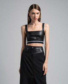 Helmut Lang Черный топ с логотипом N06HW510