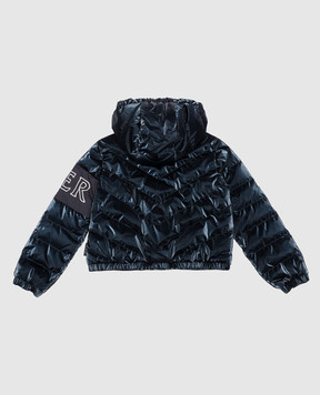 Moncler ENFANT Дитячий синій пуховик Vonnes з логотипом 1A0002553A3H46