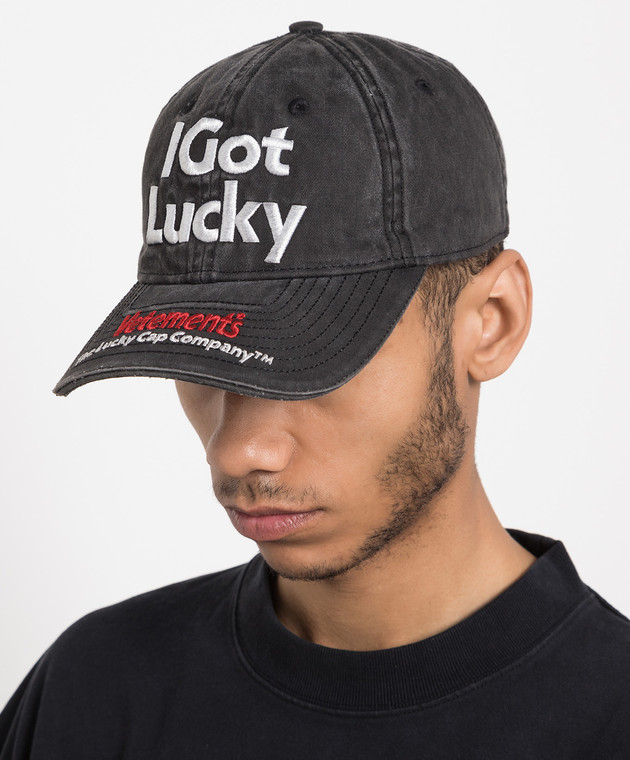 Vetements Gray cap with embroidery UE54CA160B image 2